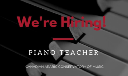JOB OPPORTUNITY: Piano Teacher for the Canadian Arabic Orchestra