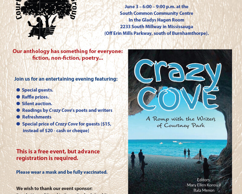BOOK LAUNCH: Courtney Park Writers’ Group’s “Crazy Cove”