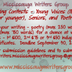 Call for Submissions – Mississauga Writers Group Writing Contests